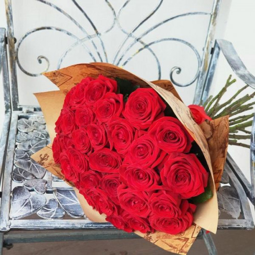 Купить на заказ Букет из 31 красной розы с доставкой в Костанае